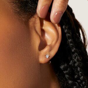 NWT Ana Luisa Silver CZ Hoop Cassie Earrings